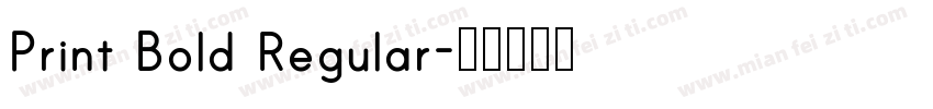 Print Bold Regular字体转换